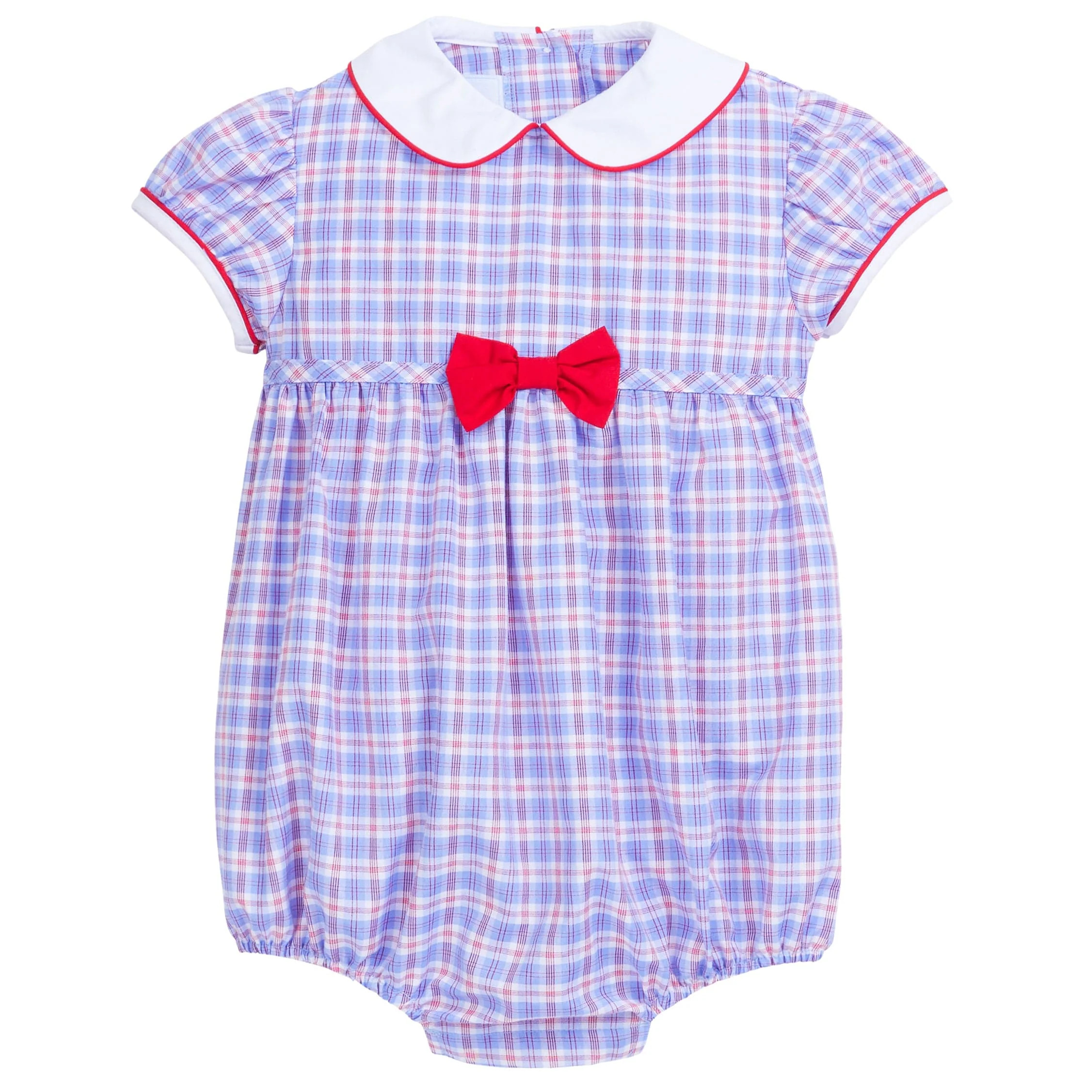 Paddington Plaid Bubble - Girls Outfit with Bow | Little English