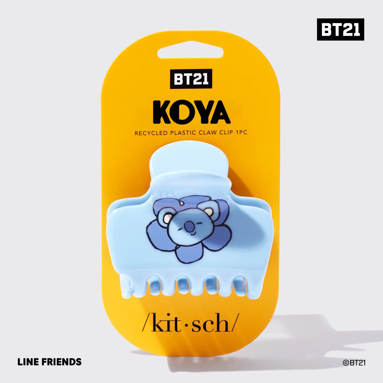 BT21 meets Kitsch Recycled Plastic Puffy Claw Clip 1pc - KOYA | Kitsch