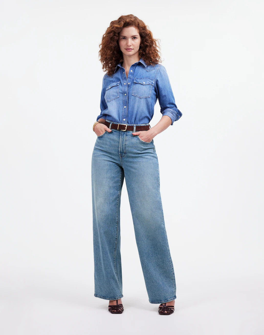 The Curvy Perfect Vintage Wide-Leg Jean in Enmore Wash | Madewell