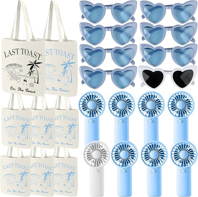 24 Pcs Bachelorette Party Favors Tote Bags Set Last Toast on the Coast Sunglasses Bride Bridesmai... | Amazon (US)