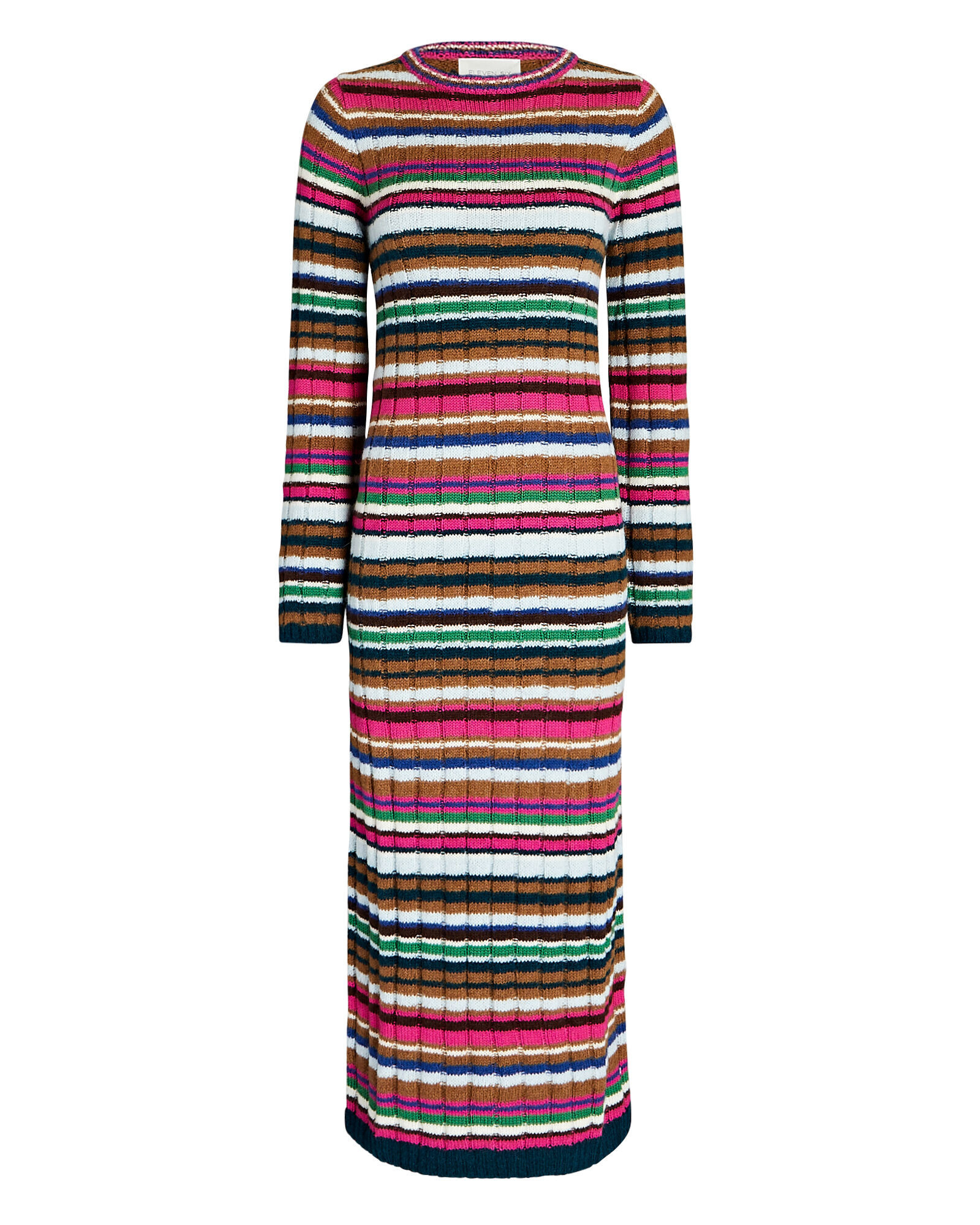 Caroline Striped Alpaca-Blend Midi Dress | INTERMIX