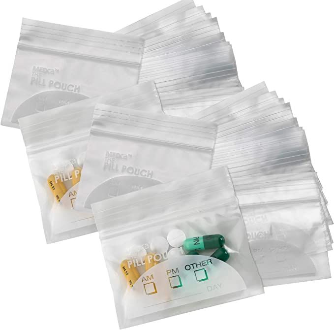 Pill Pouch Bags - (Pack of 400) 3" x 2.75" - BPA-Free, Poly Bag Disposable Zipper Pills Baggies, ... | Amazon (US)