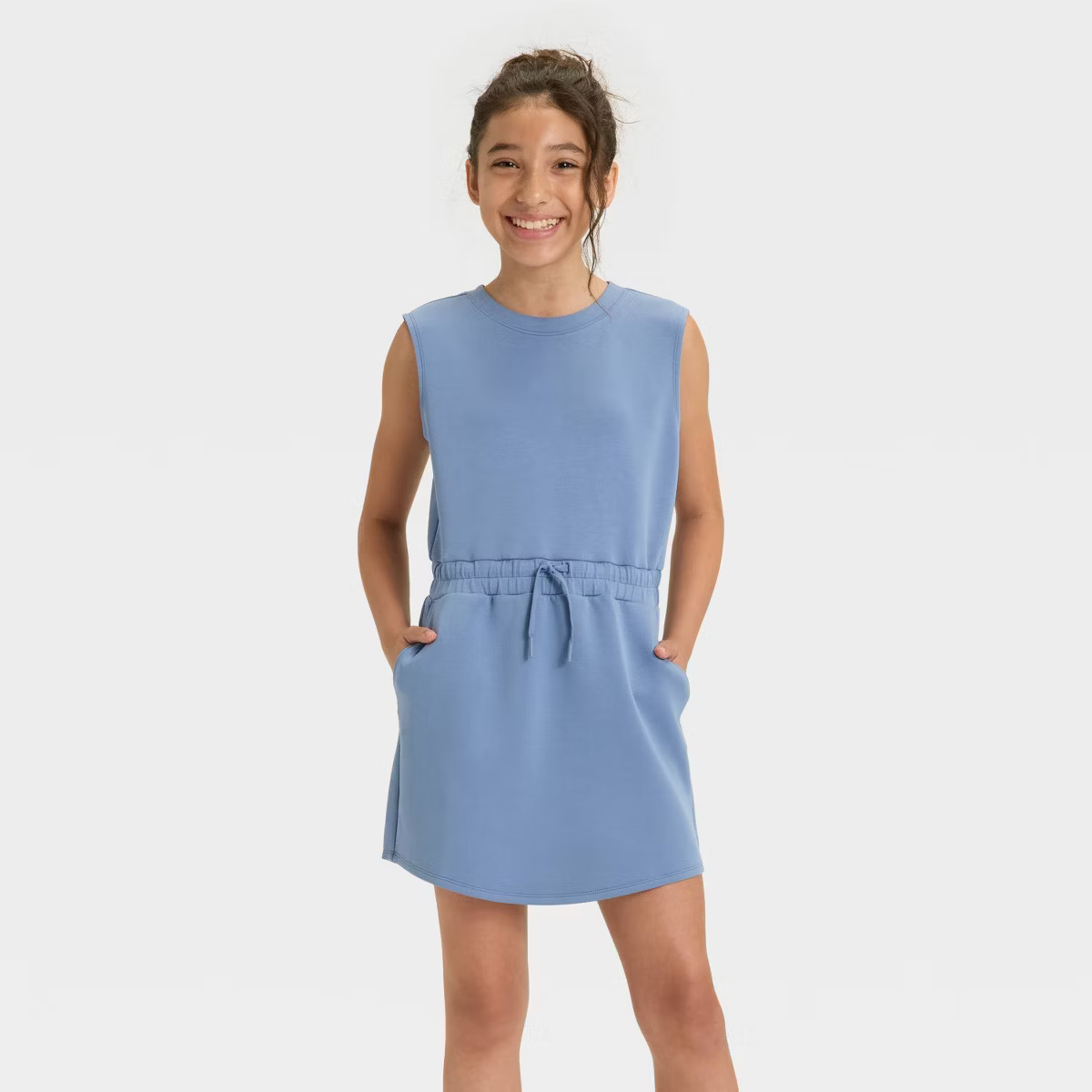 Girls' Airy Sleek Dress - All In Motion™ Slate Blue XS | Target
