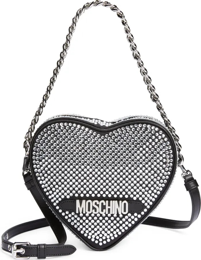 Moschino Heart Crystal Embellished Handbag | Nordstrom | Nordstrom