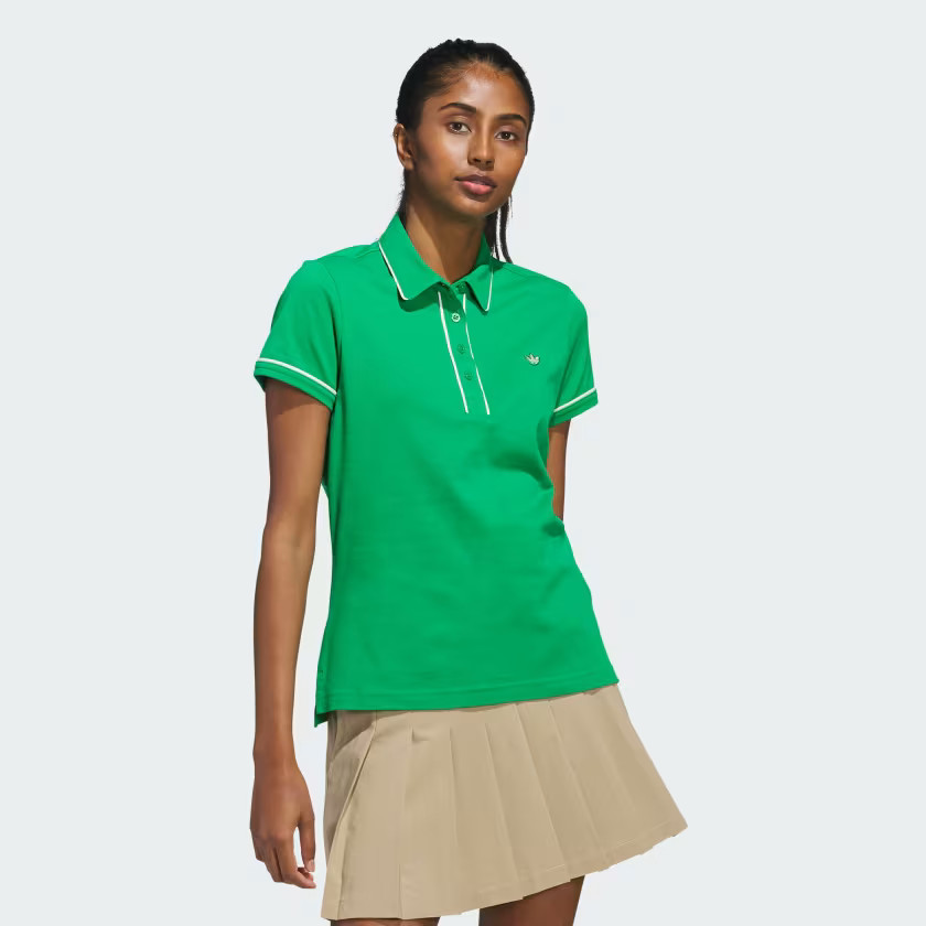 adidas Originals Twistknit Trefoil Polo Shirt - Green | Free Shipping with adiClub | adidas US | adidas (US)