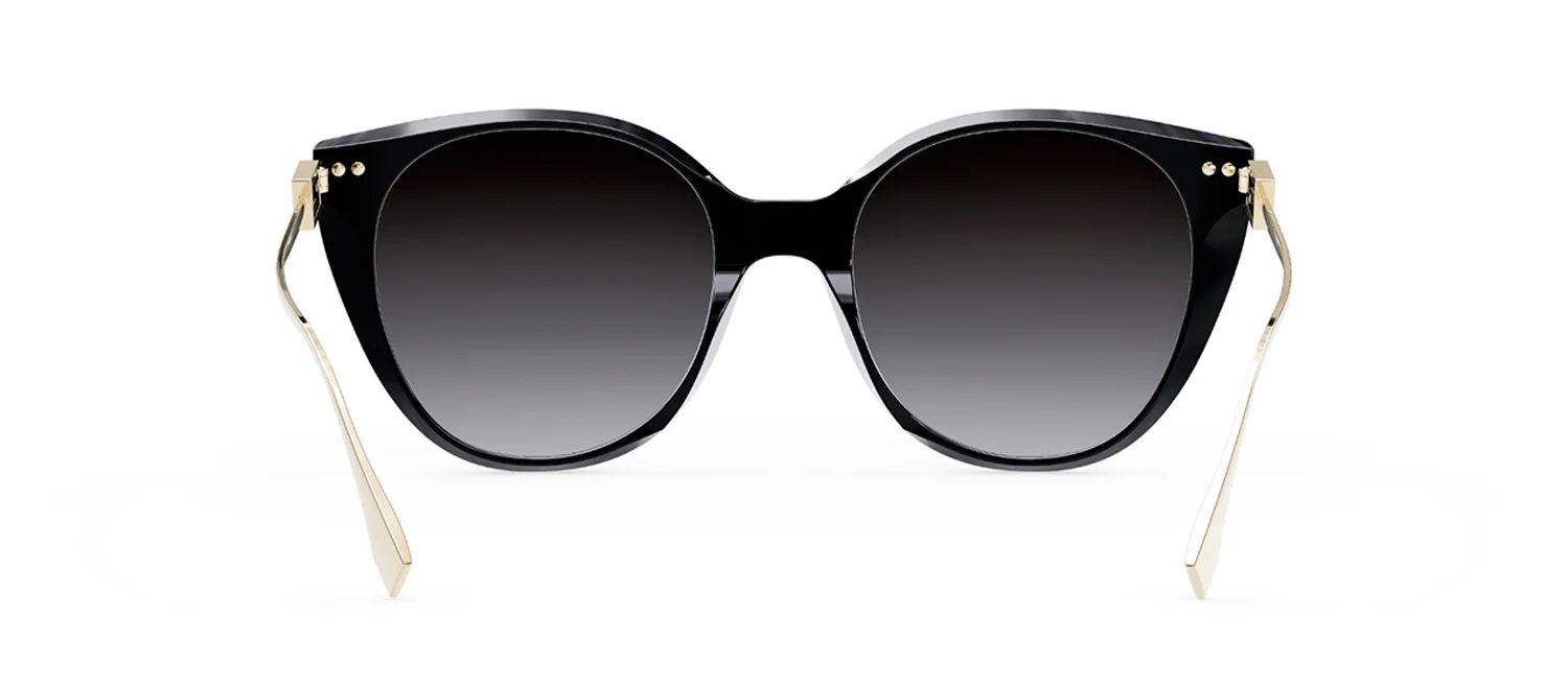 Fendi BAGUETTE FE40047I 01D Cat Eye Polarized Sunglasses | SOLSTICE