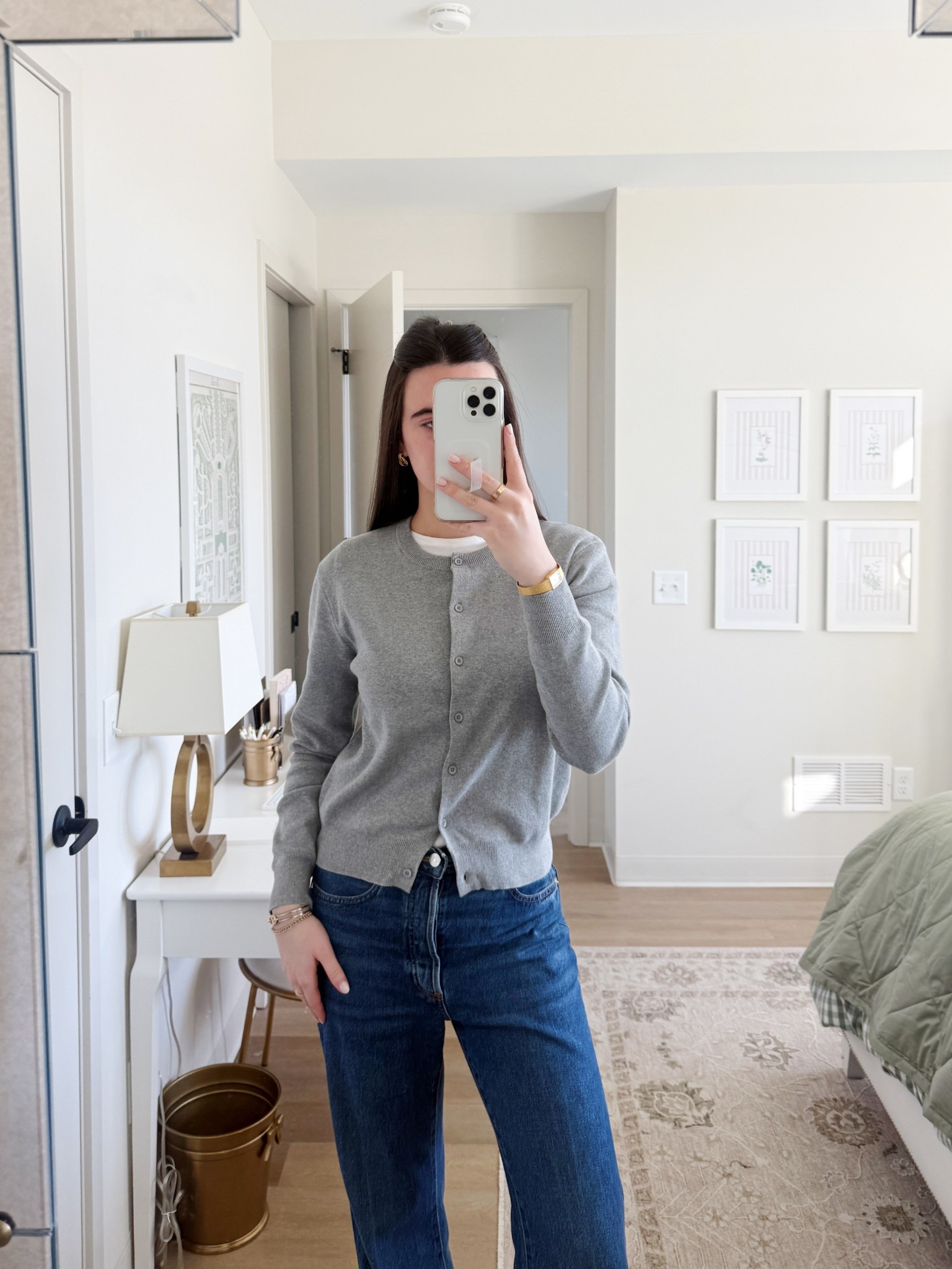 New everyday basic from Oak & Fort! Grey basic sweater amazing for work and winter! 