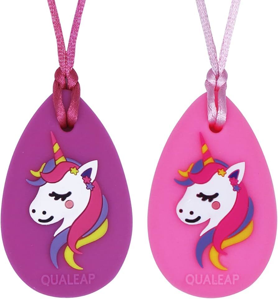 New Unicorn Chew Necklace for Kids Girls (Exclusive) - Chewing Necklace Teething Necklace Teether... | Amazon (US)