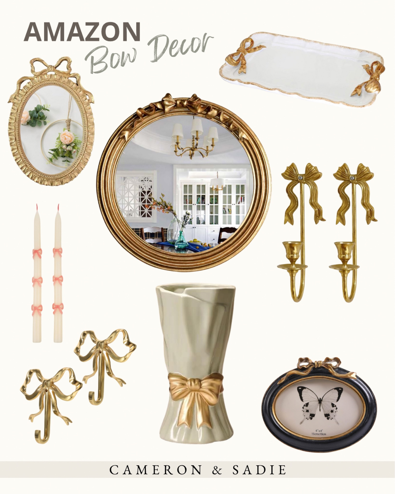 Amazon bow decor! 

#LTKBeauty #LTKHome #LTKFindsUnder100