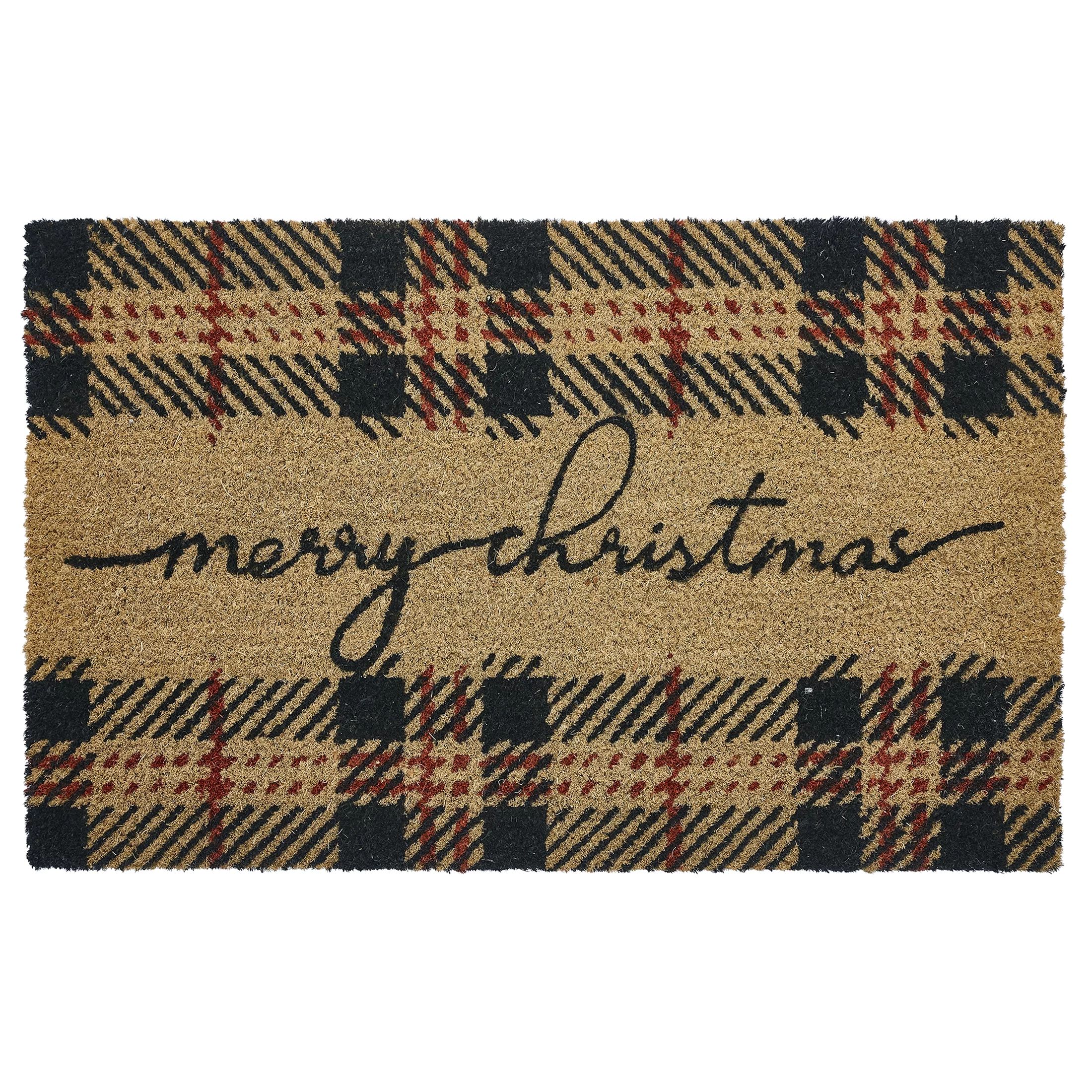 My Texas House Merry Christmas Holiday Coir Outdoor Doormat, 18" x 30" | Walmart (US)