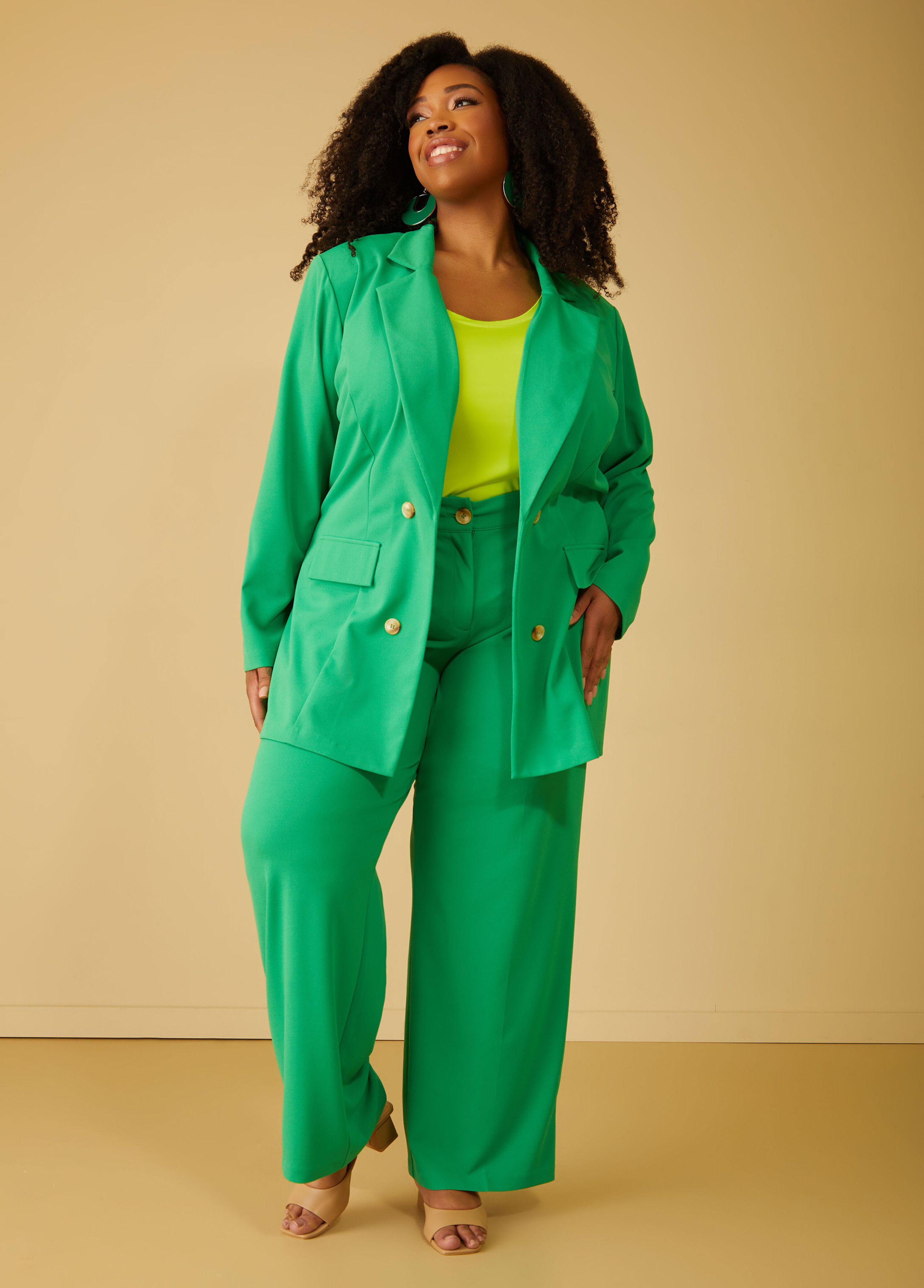 High Rise Crepe Trousers | Ashley Stewart