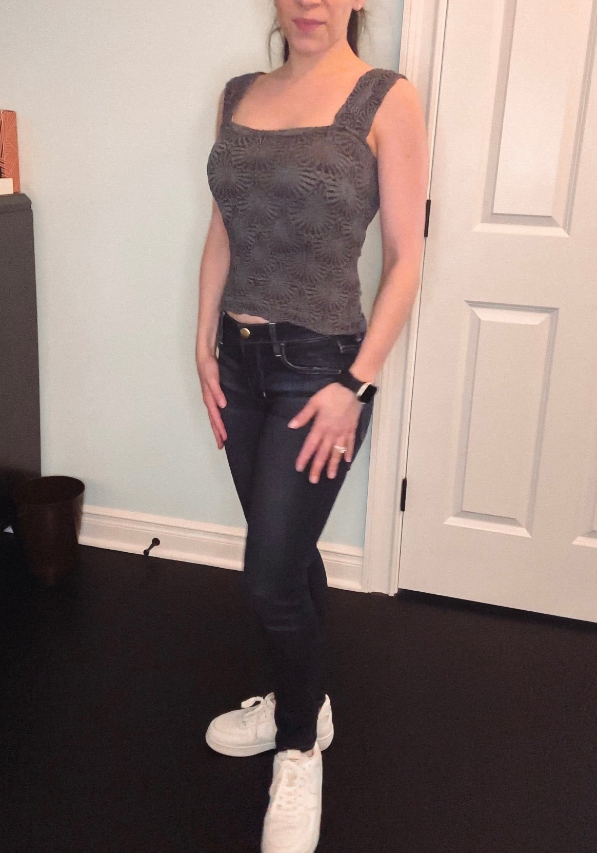 Finally got this free people tank in sale. The material is so soft and I love the fit. Paired with dark wash skinny jeans and white sneakers. 

#LTKFindsUnder100 #LTKFestival #LTKPetite