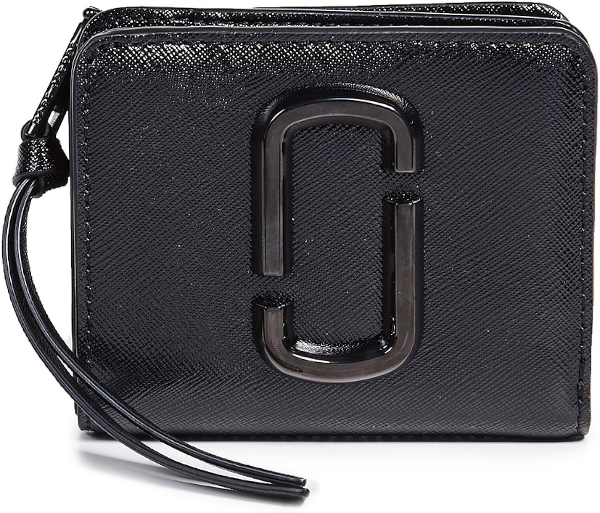 Marc Jacobs Women's The Snapshot DTM Mini Compact Wallet, Black, One Size | Amazon (US)