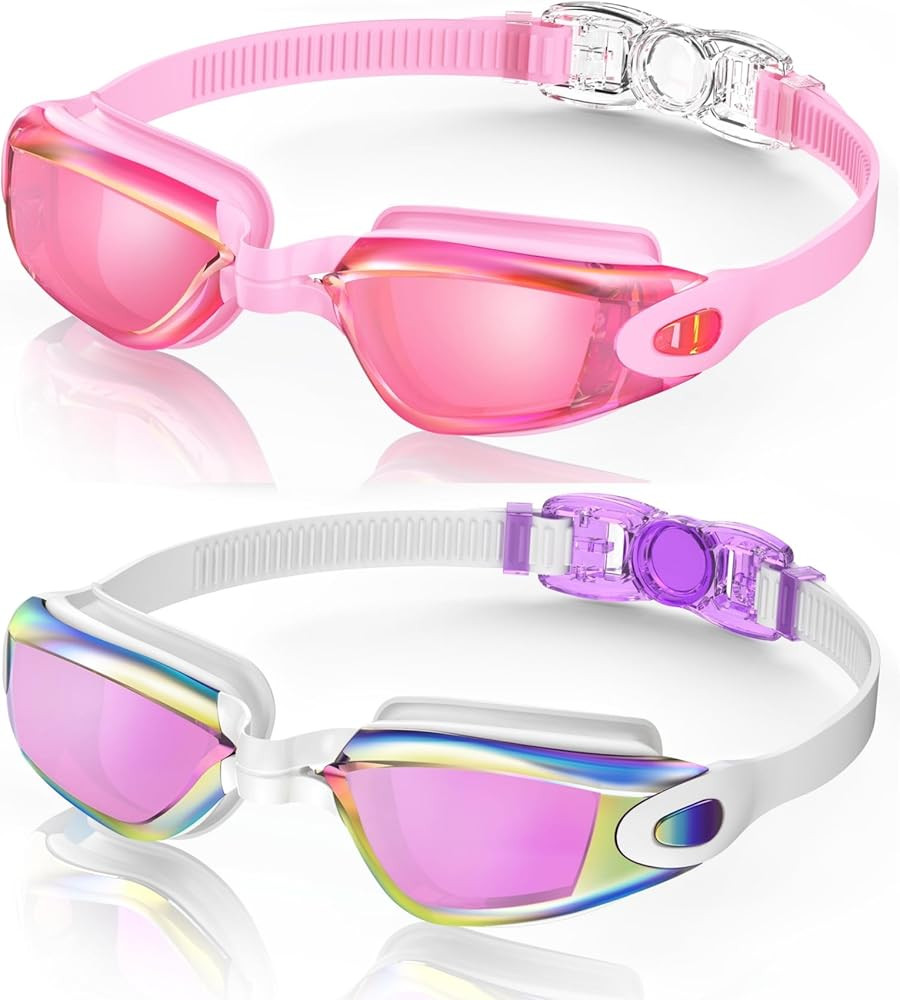 Aegend Swim Goggles 2-Pack, No Leaking Anti-Fog UV Protection Mirrored Swim Glasses for Adult Men... | Amazon (US)