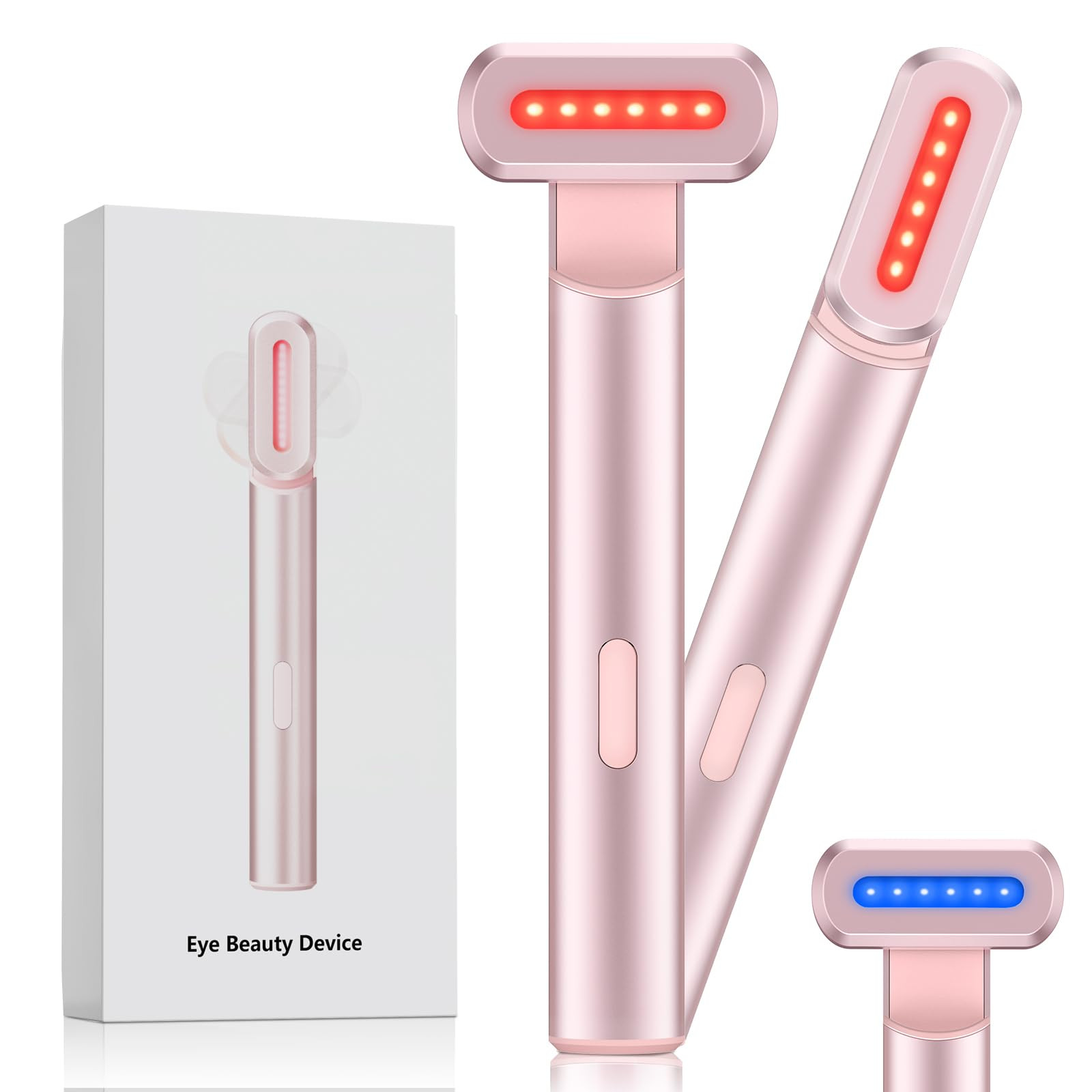 4-in-1 Light-Therapy-Wand,Red Light Therapy for Face and Neck - Microcurrent Facial Device for An... | Amazon (US)