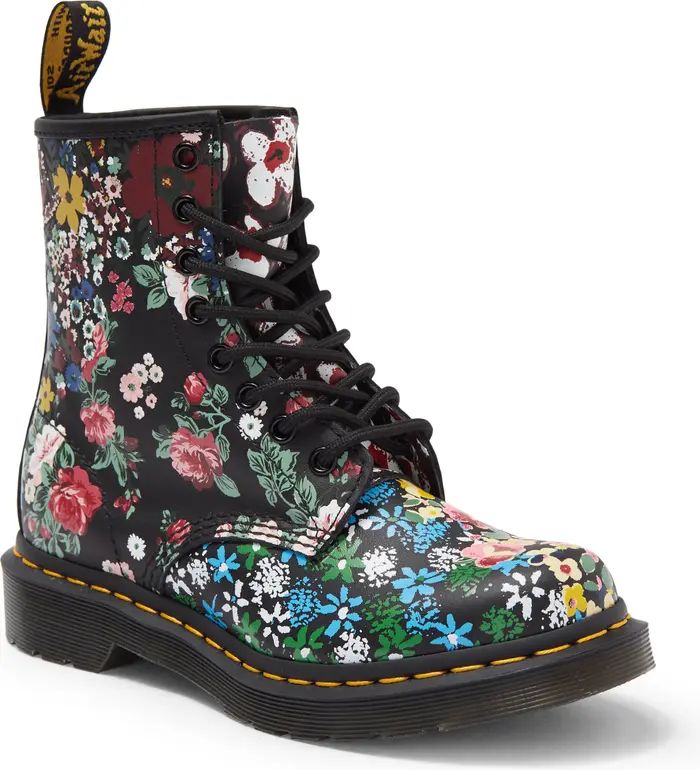 1460 Pascal Floral Mash Up Lace-Up Boot | Nordstrom