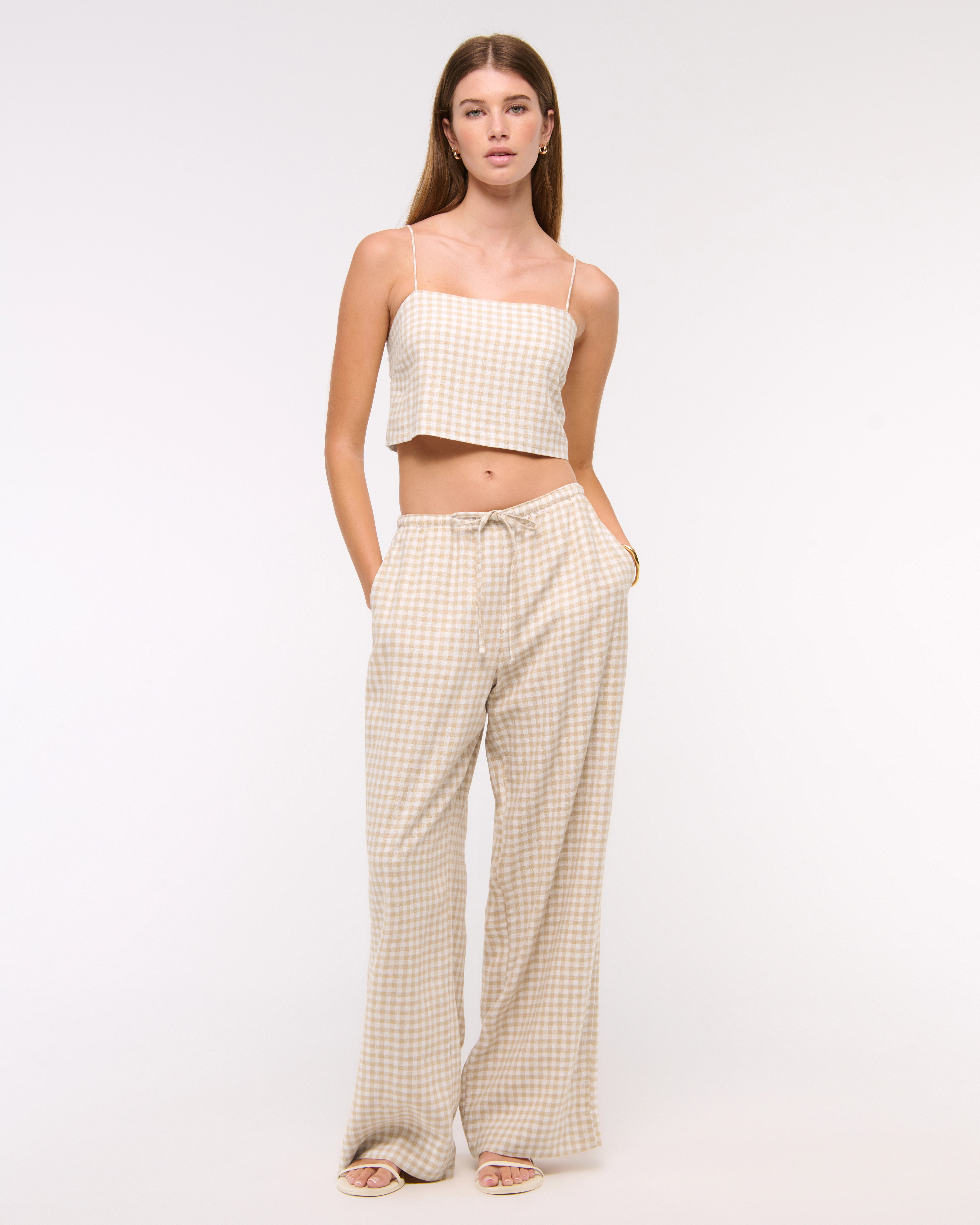 Linen-Blend Pull-On Pant | Abercrombie & Fitch (UK)