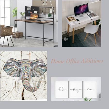 Home office desks and art pieces to add personality to the room! #officefurniture #art 

#LTKhome