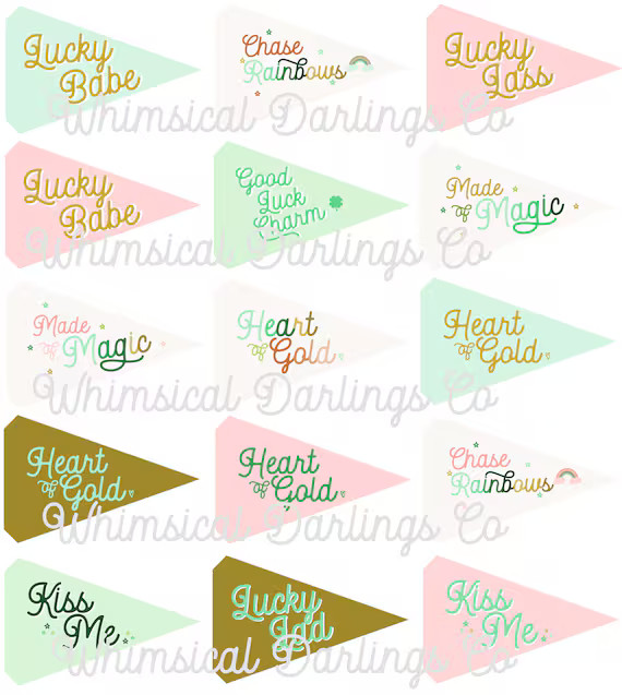 St. Patrick's Day Pennant Flag Printables // St. | Etsy | Etsy (US)