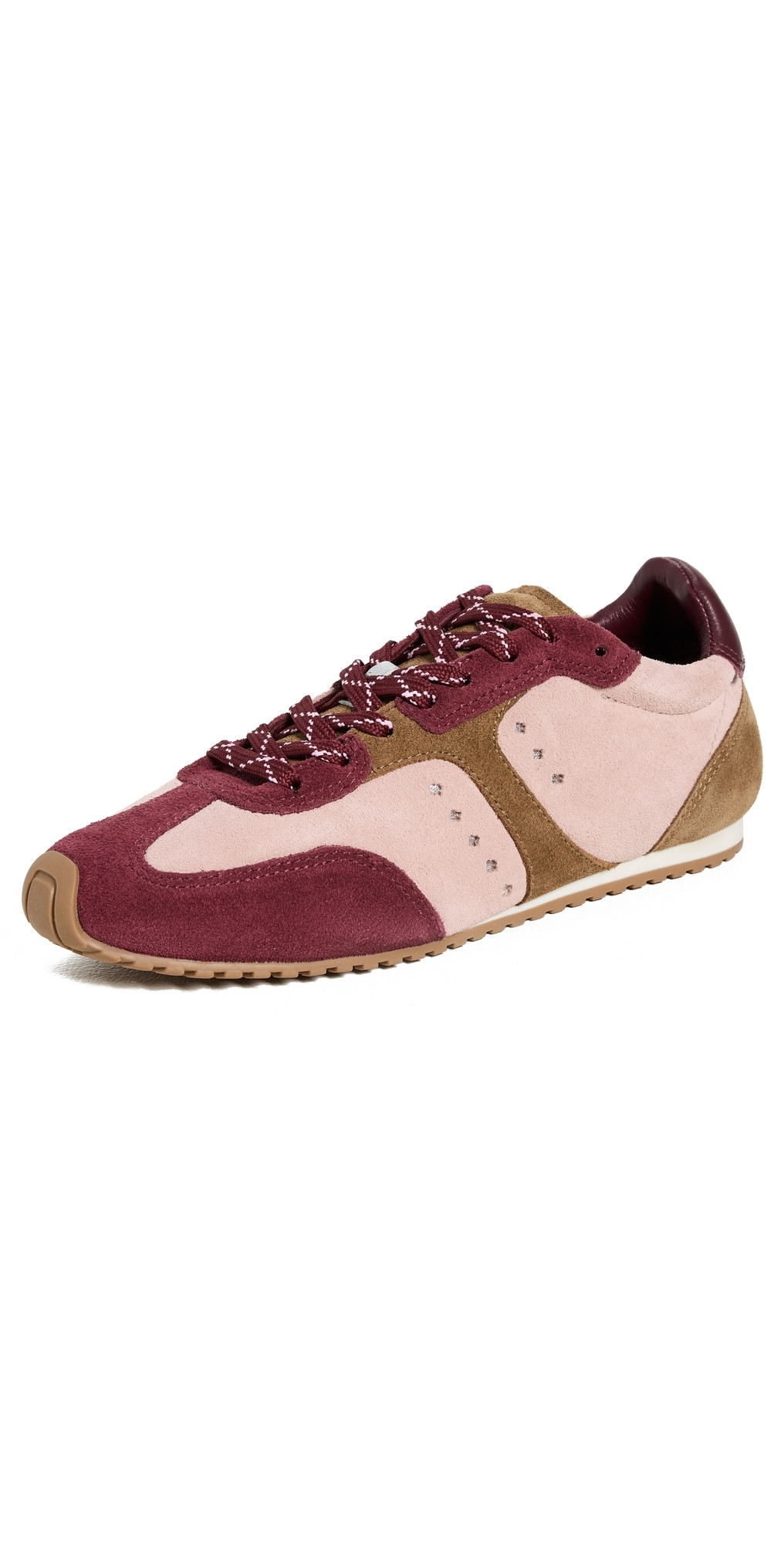 Larroudé Stella Sneakers Tulip/Russet/Wine Suede 6 | Shopbop