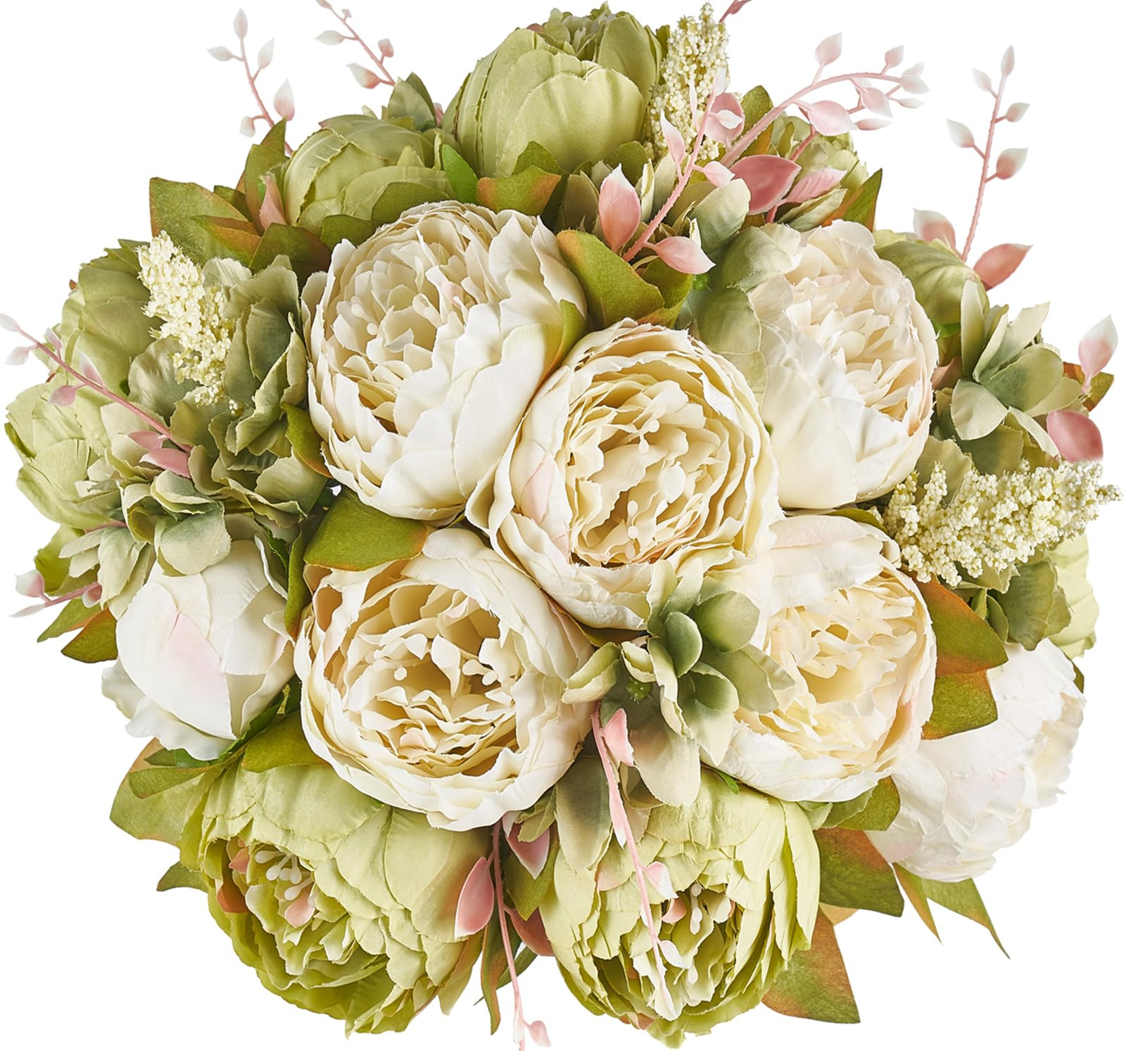 Mkono Peonies Artificial Flowers, 2 Packs 13 Stems Faux Peony Flowers Real Touch Fake Silk Bouque... | Amazon (US)