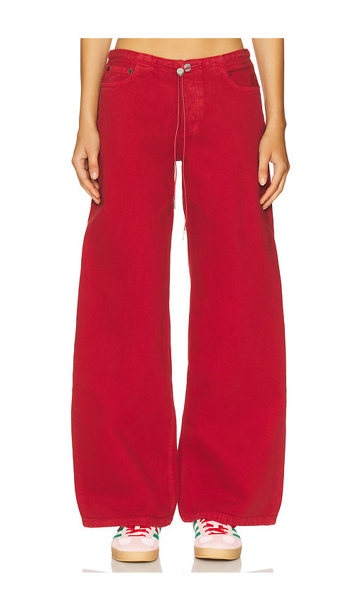 Still Here Cool Wide Leg Jeans in Red. Size 24. Also in 23. | Revolve Clothing (Global)