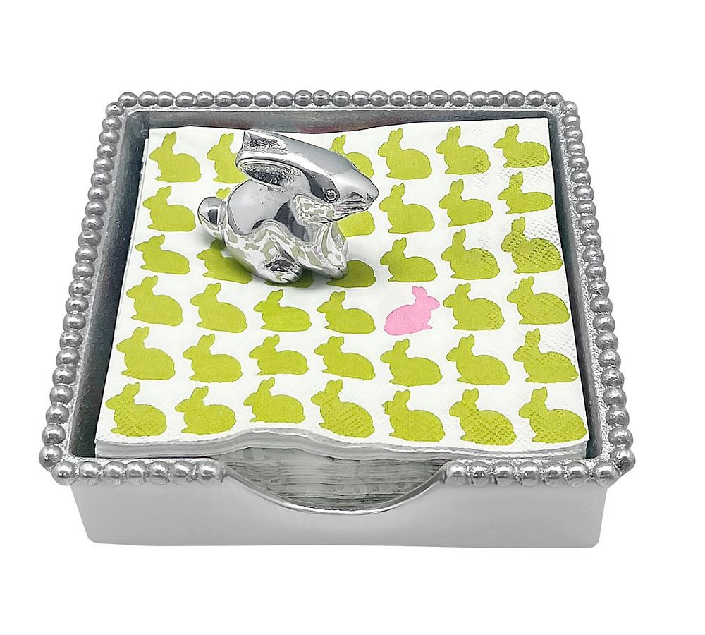 Bunny Beaded Napkin Box Set | Pottery Barn (US)