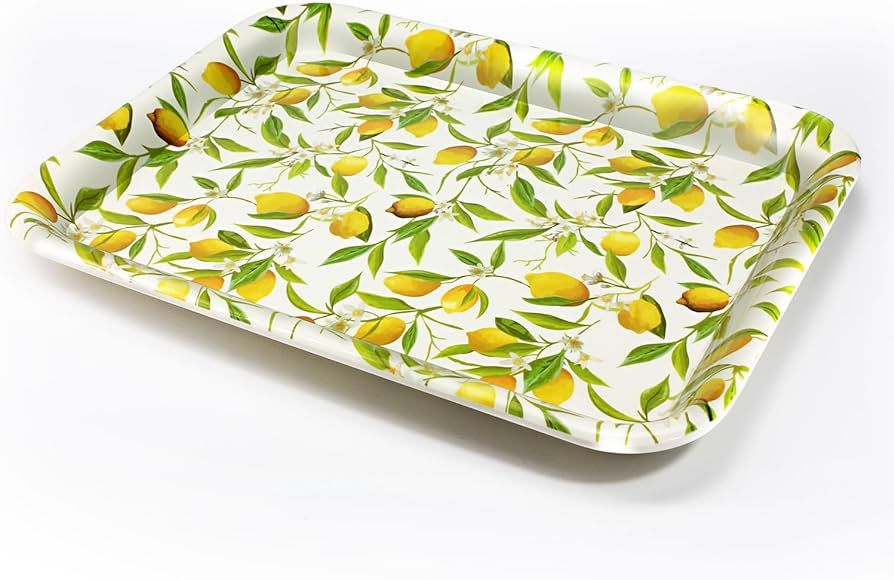 Serving Tray Modern Serving Platter Plastic Kitchen Food Tray Large Decorative Tray 17"x12.5",Bre... | Amazon (US)