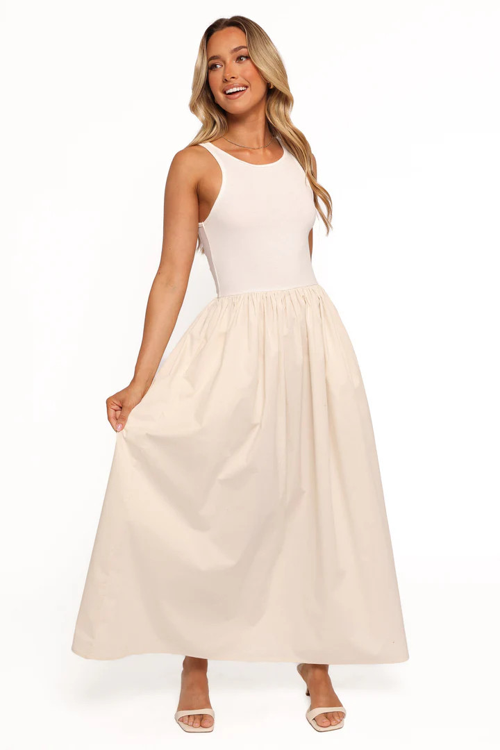 Franki Midi Dress - White Cream | Petal & Pup (US)
