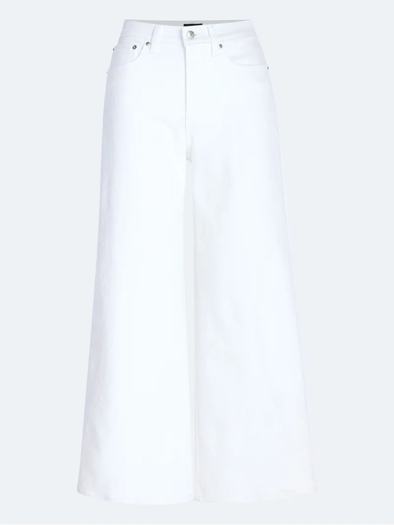 Free Assembly Women's and Women's Plus High Rise Cropped Wide Leg Jeans, Sizes 0-22W | Walmart (US)