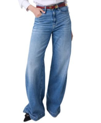 Women's Bellagio High-Rise Wide-Leg Stretch Denim Jeans | Macy's