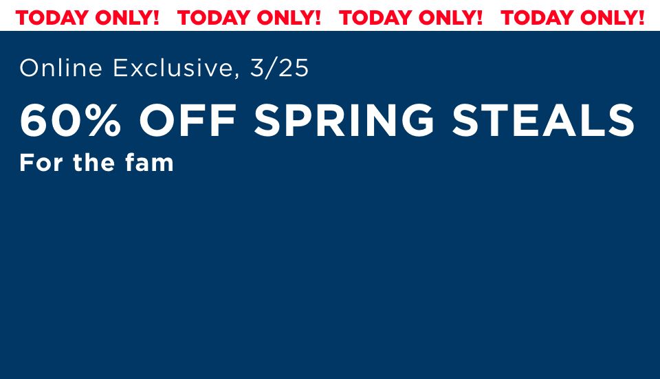 today only! 60% off spring steals | Old Navy (US)