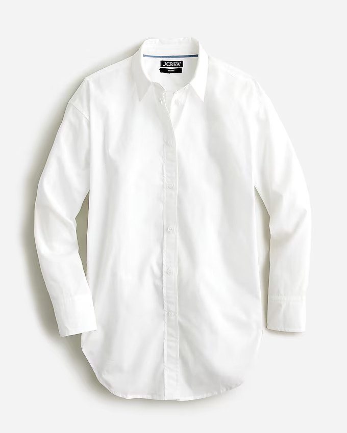 Relaxed-fit crisp cotton poplin shirt | J. Crew US