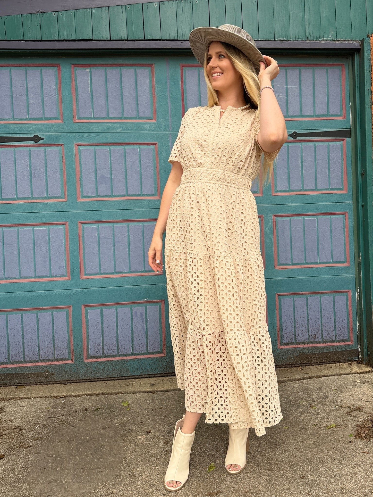 Amazon eyelet summer dress. TTS. 

#LTKootd #LTKMothersDay #LTKgrwm
