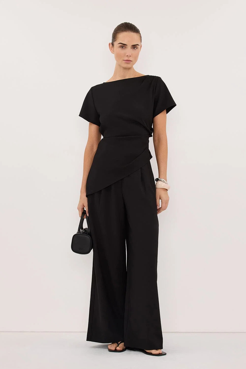 PARKER BLACK ASYM TOP | DISSH