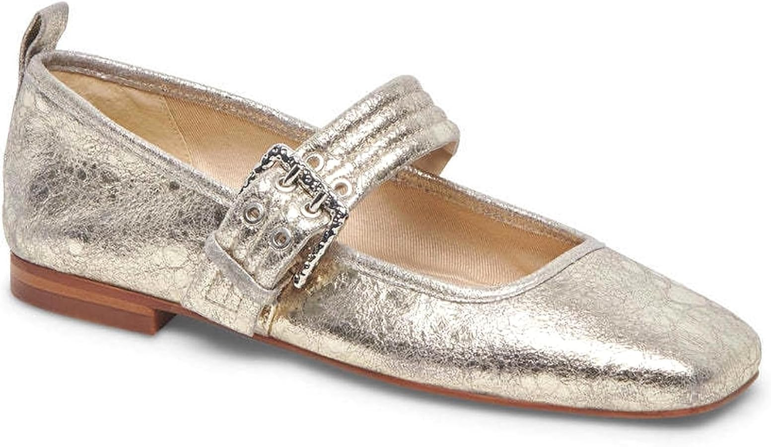 Dsevht Mary Janes Flats for Women Fashion Square Toe Flat Low Heel Easy Buckle Strap Flats Shoes | Amazon (US)