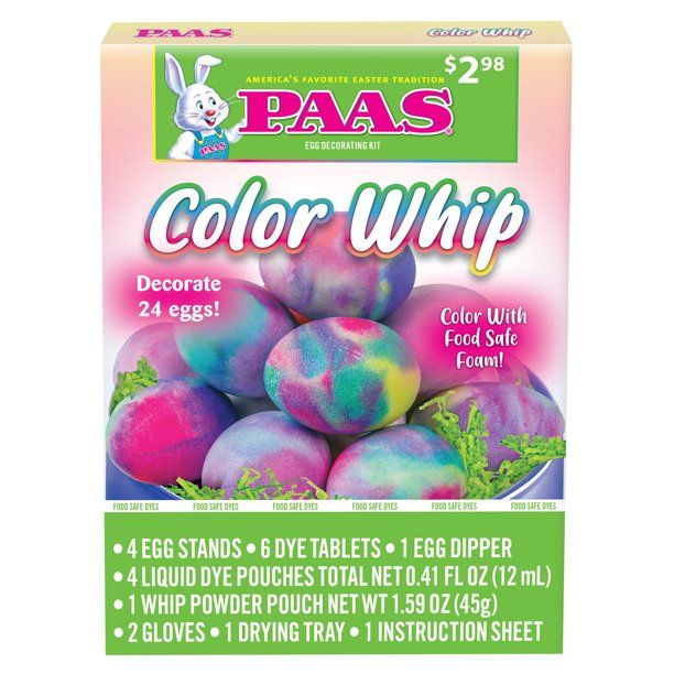 PAAS Easter Egg Decorating and Dye Kit, Color Whip , 1 Kit - Walmart.com | Walmart (US)