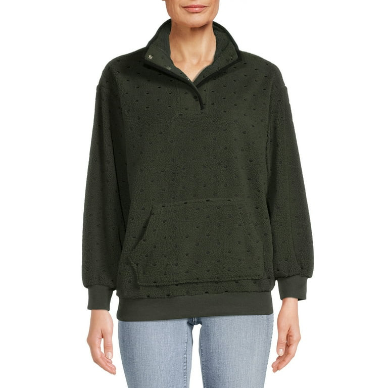 Time and Tru Women's Faux Sherpa Pullover | Walmart (US)