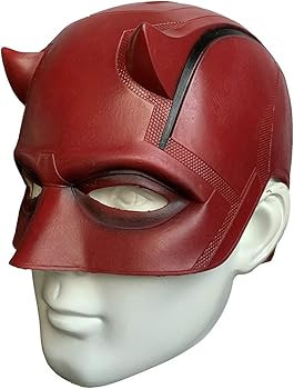 DD Matt Mask Helmet Latex Cosplay Masquerade Party Halloween Costume Props Red | Amazon (US)