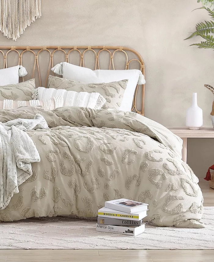 Peri Home Chenille Leopard Linen 3 Piece Comforter Set, Full/Queen & Reviews - Comforter Sets - B... | Macys (US)