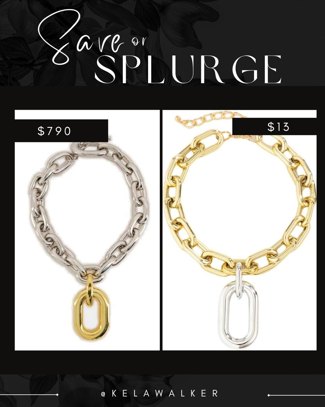 This XL link necklace is one of my favorite/ most worn piece. It never fails to elevate every look and garners so many questions and compliments. I love it. It’s been sold out for a really long time but the brand did a refresh on design and a re-release. You can get the real deal or save a lot and get the look for less. Which one are you rocking?? #LTKFestival

#LTKFindsUnder50 #LTKStyleTip