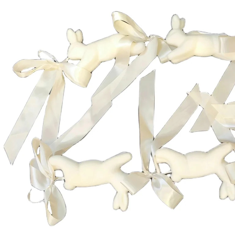 Bunnies and Bows Garland, Cream, 72", Easter by Way To Celebrate | Walmart (US)