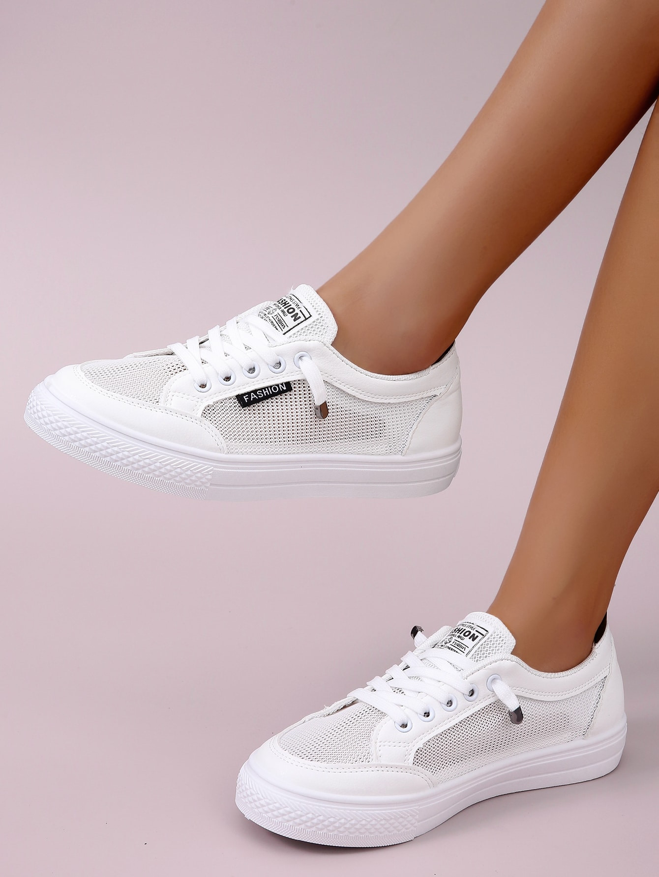 Minimalist Lace-up Front Sneakers | SHEIN