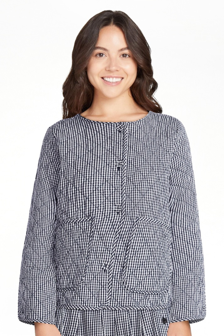 Free Assembly Women's Collarless Cotton Quilted Jacket, Sizes XS-XXL | Walmart (US)