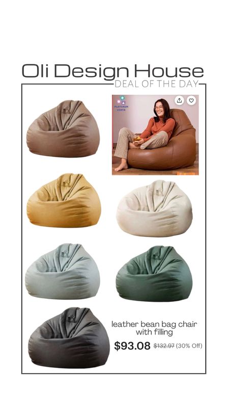 Leather bean bag chair with filling on sale for 30% off

Available in 4 foot or 5 foot sizes, and in 6 different colours! 

Kids furniture, kids chairs

#LTKhome #LTKFind #LTKkids