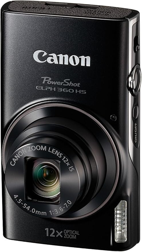 Canon PowerShot ELPH 360 Digital Camera w/ 12x Optical Zoom and Image Stabilization - Wi-Fi & NFC... | Amazon (US)