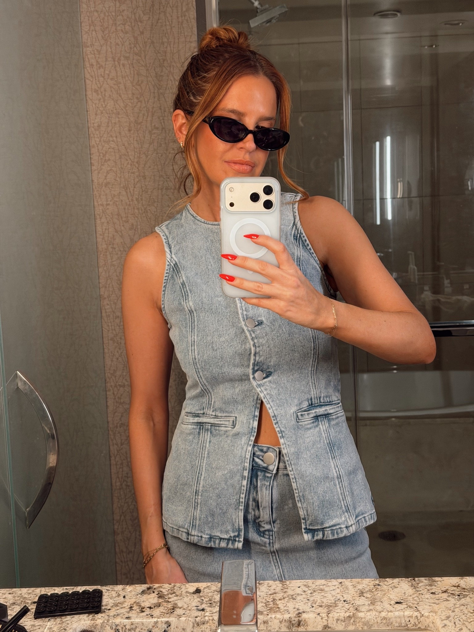 revolve denim matching set

#LTKootd #LTKdayinmylife