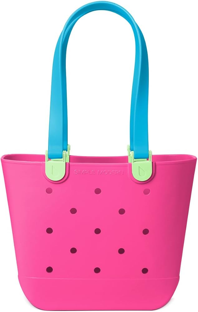 Simple Modern Beach Bag Rubber Tote | Waterproof Medium Tote Bag with Zipper Pocket for Beach, Po... | Amazon (US)