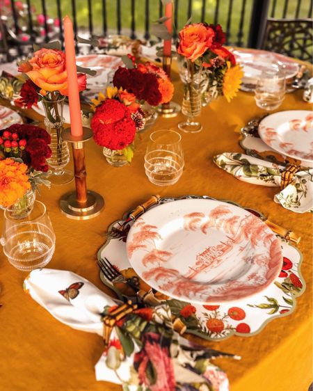 Fall tablescape featuring so many favorites from Juliska linked below!