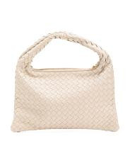 Leather Woven Large Hobo | TJ Maxx